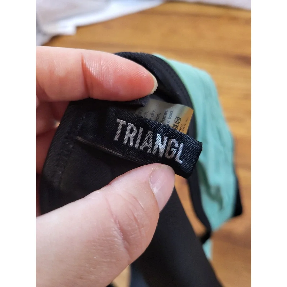 Triangl swimwear Teal neoprene bikini bottoms size M